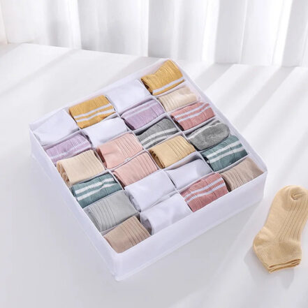 Organisateur Tiroir Sous-Vêtements Senteen - Lot 4 Boîtes Rangement Pliable Pour Lingerie
