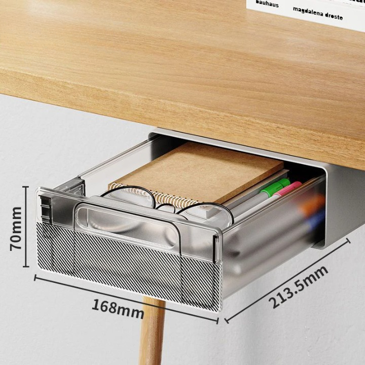Organiseur De Bureau Avec Tiroirs - 21x12,2x12,3 Cm - Inclut 3 Autocollants DIY - Plastique Durable