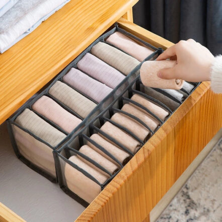Lot 8 Boîtes Rangement Tiroir Pliable Oxford – Organisateur Sous-vêtements, Soutiens-gorge, Chaussettes